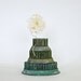 A Pretty Stack - Vintage Set of Green Metal Flower Frogs