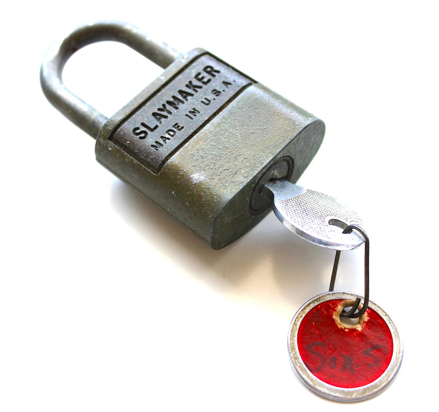 Under Lock and Key Vintage Slaymaker Metal Lock and Key