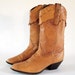 Western Cowgirl Boots By Laredo 6, 6.5. Buttery Soft Distressed Golden Butterscotch. Made In USA.