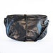 Soft Dark Charcoal Navy Blue Leather Basic Cross Body Bag