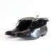 FERRAGAMO Black Leather Cuffed Granny Boots Ankle Booties 8.5, 9. Made In Florence Italy.