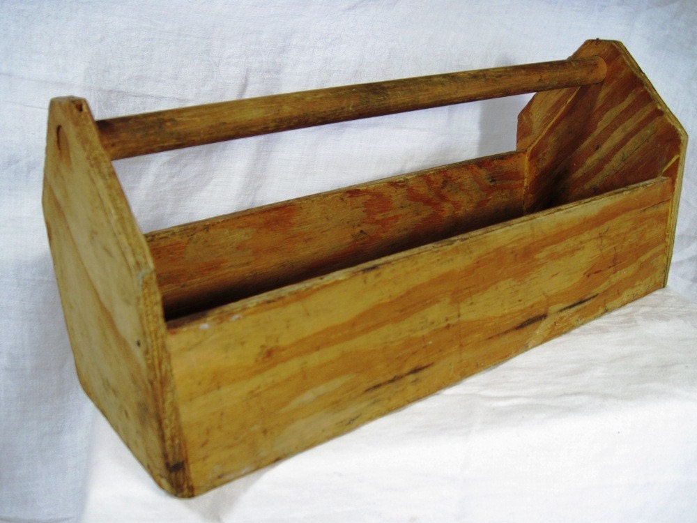Vintage Wooden Tool Tote Caddy