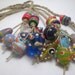 Hemp hair clip lampwork Bead Dreadfall Accessory Barrette