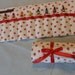 Strawberry Print Crayon Roll w/ Red Ribbon and 8ct Crayola Crayons