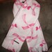 Breast Cancer Ribbon & Hearts Fleece Scarf