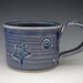 Star Mug in Midnight Blue - Starry Night - by DirtKicker Pottery