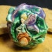Focal Bead, Face Bead, Ceramic bead, Fairy bead, art bead, handmade bead, - Purple bead, #28