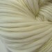 handspun yarn Fleece As White As Snow handspun yarn, 75 yds, undyed, natural merino wool top