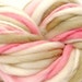 handspun yarn OOAK blossom thick and thin bulky singles merino yarn, 86 yards, hand dyed merino wool top