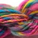 handspun yarn Girl Band, sparkly thick and thin art arn, 44 yards, hand dyed merino wool top, firestar, glitz