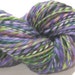 Worsted weight 2 ply handspun yarn Grapevine, 132 yards, hand dyed green purple lavender falkland wool knitting supplies