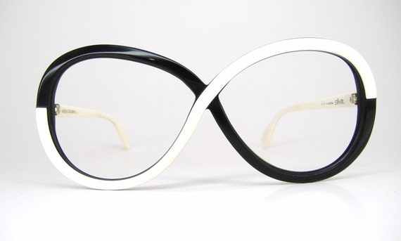 Vintage 80s Big Lens Silhouette Eyeglasses Sunglasses Frame