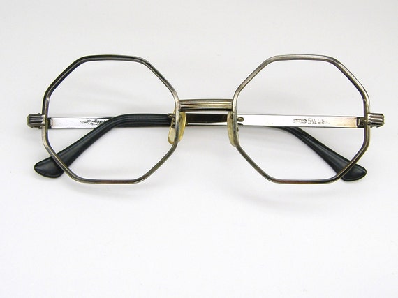 Vintage Octagon Eyeglasses Never Worn Metal Frame Sro