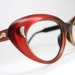 Vintage 50s 60s Eyeglasses Red Hot Cat Eye Frame