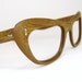 Vintage Teak Wood Grain Cat Eye Eyeglasses Frame