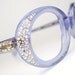 Vintage 60s lavender rhinestone cat eye glasses eyeglasses frame