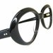 Vintage 60s Black Oval Cat eye Eyeglasses Frame NOS