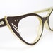 Vintage 50s Brown Cat Eye Eyeglasses Eyewear Frame