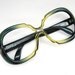Vintage 80s Green Saphira over sized Sunglasses Eyeglasses Frame