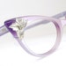 Vintage 50s Cat Eye Glasses Eyeglasses Purple Iridescent Frame NOS