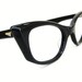 Vintage 50s Black Pointy Cat Eye Glasses Eyeglasses 1950s Frame 48-22