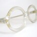 Vintage 60s Glasses Eyeglasses or Sunglasses Frame Rhinestones Translucent Pearl NOS