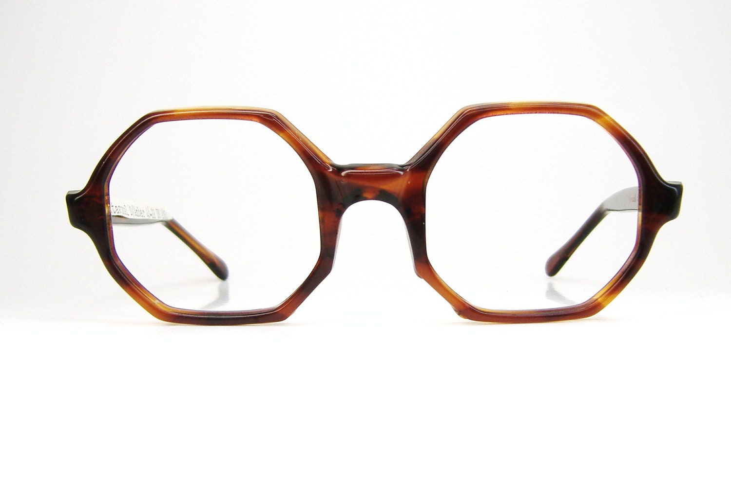 Vintage 60s Octagon Tortoise Eyeglasses Frame Never Worn