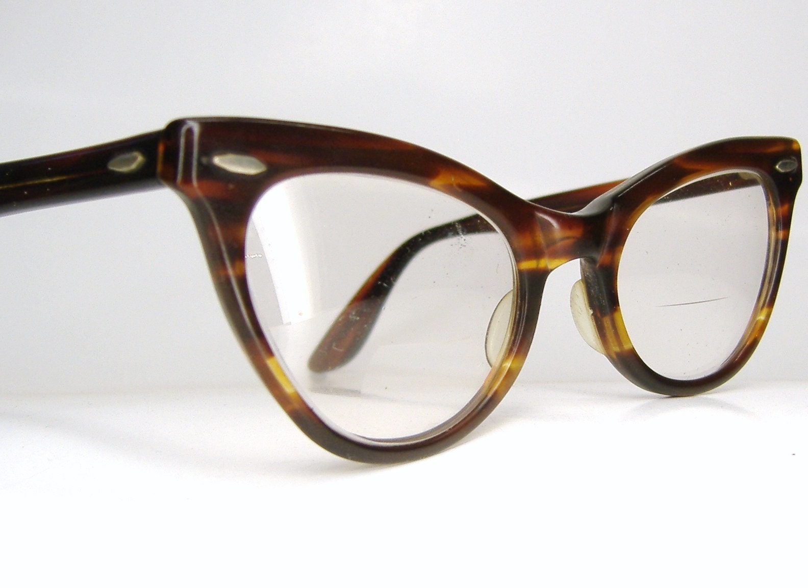 Vintage 1950s Shuron Tortoise Cat Eye Eyeglasses