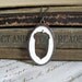 White Acorn Silhouette Necklace
