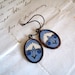 Blue Retro Fabric Earrings