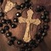 Beautiful Vintage Jet Black Crystal Rosary