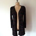 70s rainbow stripe long open cardigan .. m