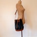 80s COACH pebbled leather drawstring bag