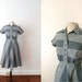 RESERVED // 1940s gray striped cotton day dress