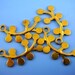 4 Vintage Brass Branch of Leaves Stamping