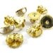 20 - Large Vintage Gold Plated Friction Ear Nuts - 9mm