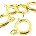 4 - 16mm Huge Vintage Brass Fob Clasp / Spring Ring Clasp .