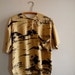 Sand beige and Black Sahara Print Safari Shirt Unisex