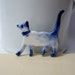 Siamese Cat - Hadpainted Delft blue and whaite porcelain pin