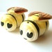 Vintage S&P Shakers Happy Bumble Bee Salt and Pepper Shakers Hand Painted and Glazed Marked Japan ((Free Shipping USA))