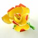 Vintage Flower Brooch Yellow Orange Nature Inspired Jewelry Pin
