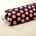 Retro Blue Sunglass Eyeglass Case Cover Vintage Style Sailor Red Anchor Circles