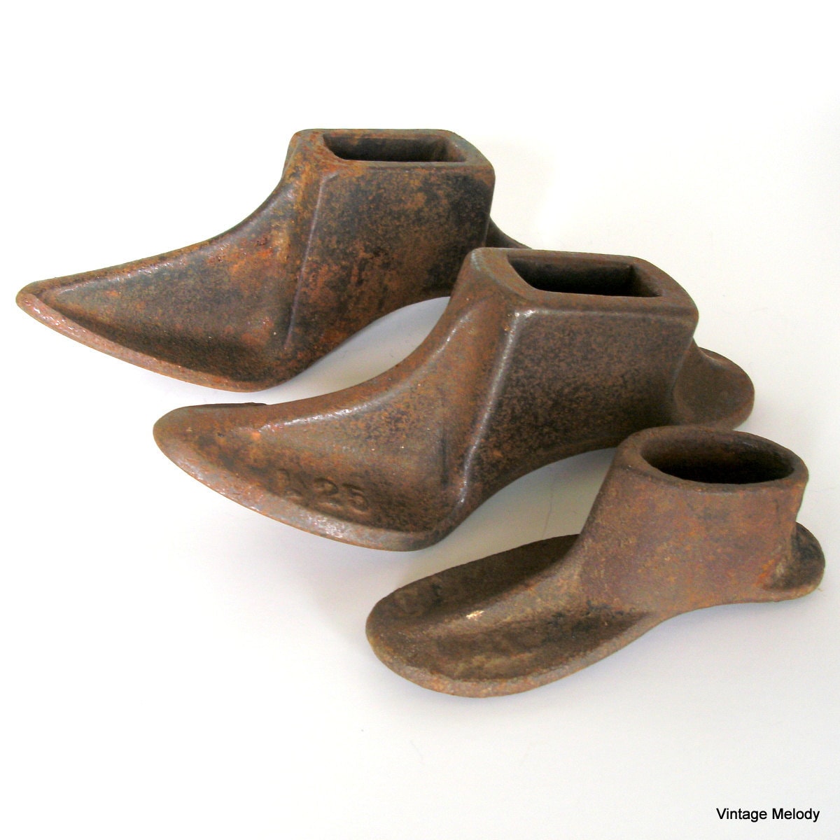 Antique Shoe Forms Iron Cobbler Tools Set of 3