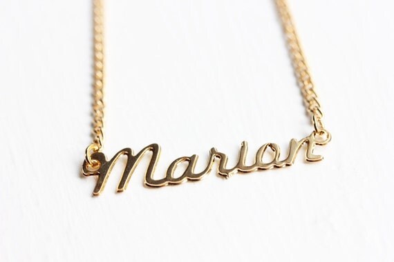 Vintage Name Necklace Marian by diamentdesigns on Etsy