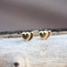 Tiny Double Heart Studs - 14K Gold Fill