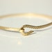 Gold Wire Bracelet - Diagonal Stripes