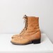 1980s Brown Leather Boots - Eyelet Ankle Boots Size 6
