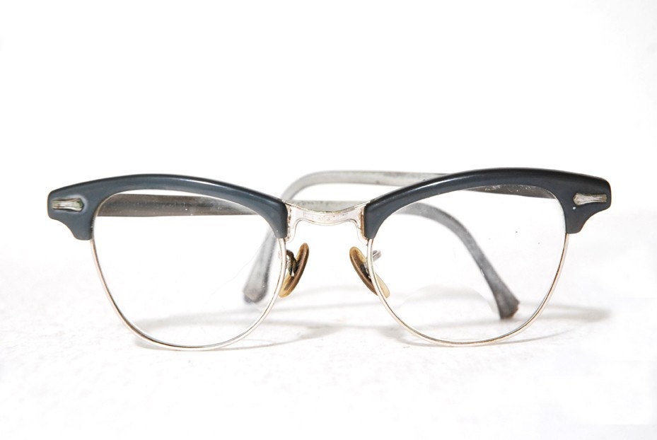 Classic Grey Horn Rimmed Glasses