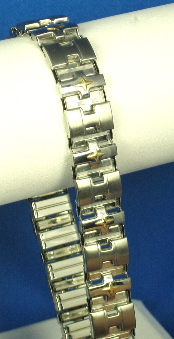 Milor Italy Stainless Steel and 18kt Gold Bracelet