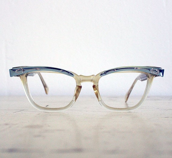 Vintage Blue Cat Eye Eyeglass Frames